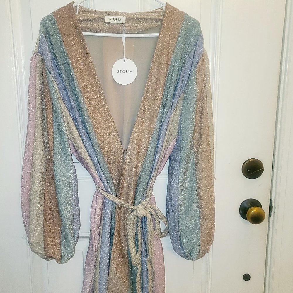 Storia "Color My World" pastel wrap dress